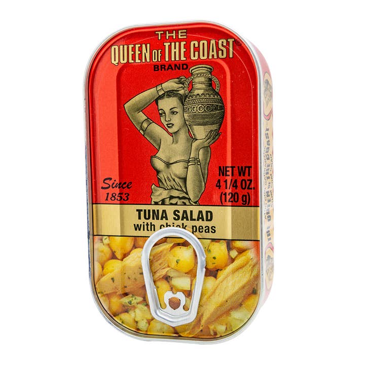 Alta Gama Foods - Wholesale Tinned Fish - The Queen of the Coast - Portugal - Tuna Salad with Chick Peas - 120 grams