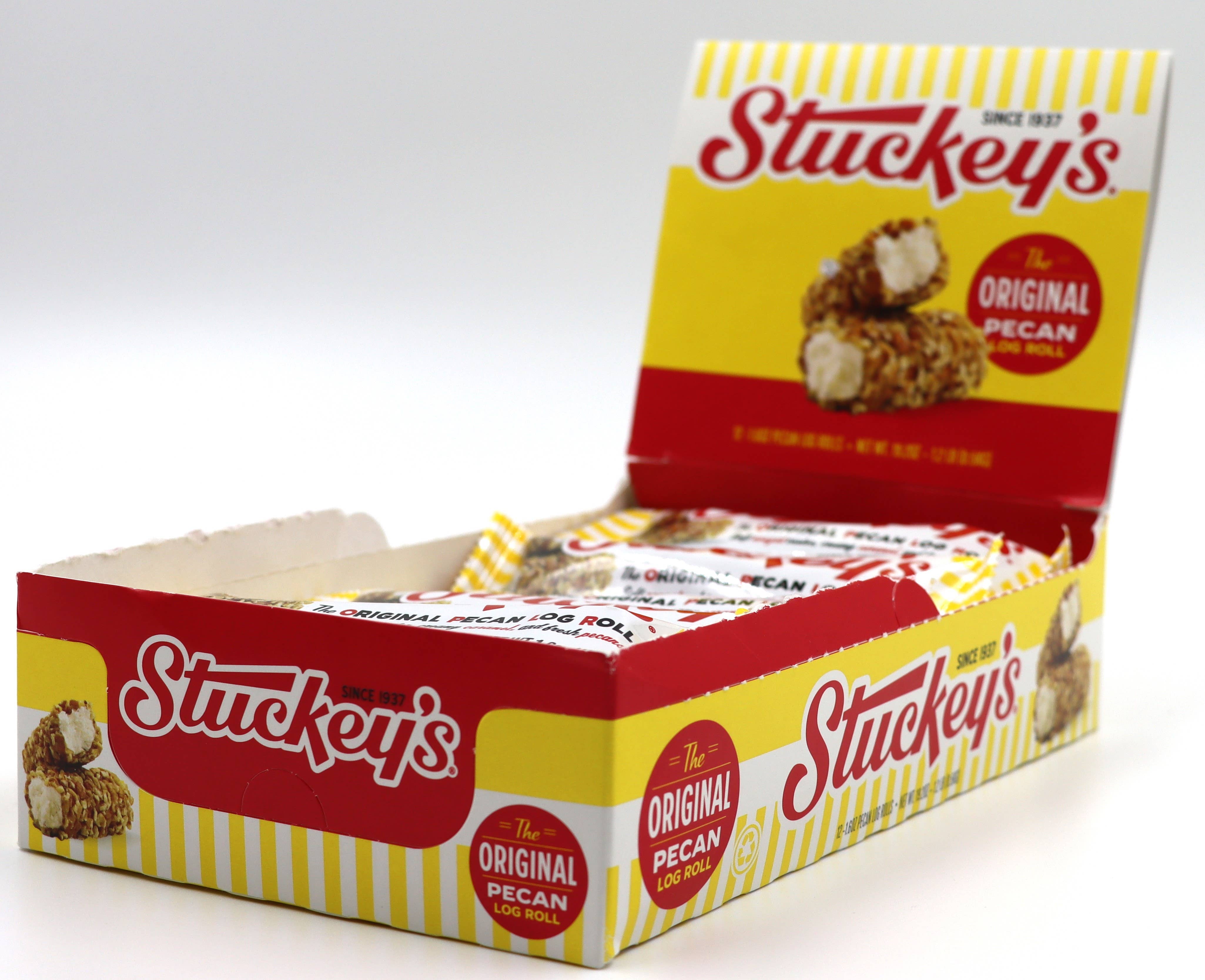 Grandpa Joe's Candy Shop - Wholesale Nougat - Stuckey's Original Pecan Log Roll 1.6oz, 12ct1