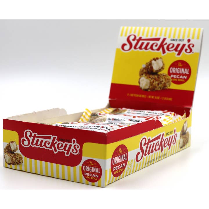 Grandpa Joe's Candy Shop - Wholesale Nougat - Stuckey's Original Pecan Log Roll 1.6oz, 12ct1