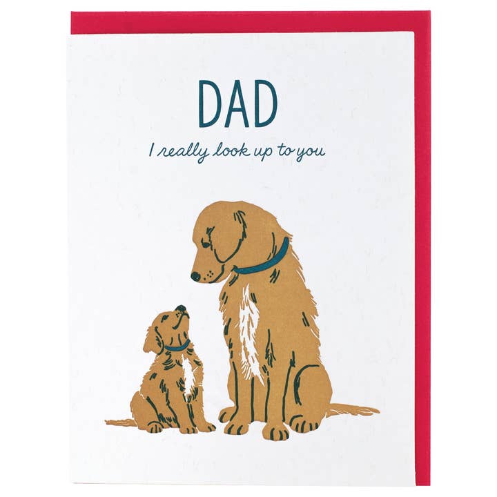 Golden Retrievers Father's Day Card for wholesale by Smudge Ink