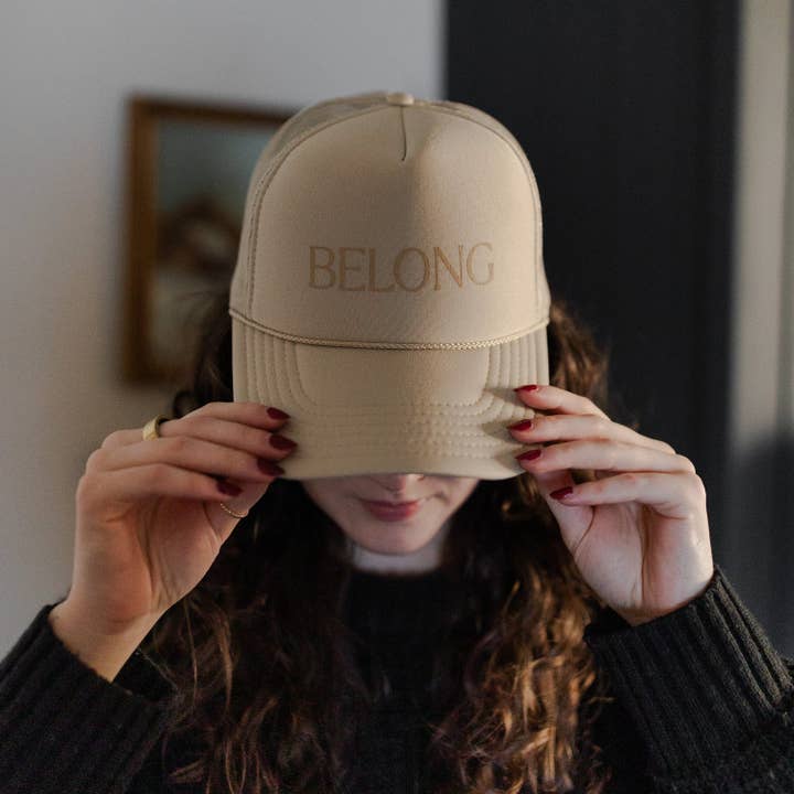 You Belong Here Trucker Hat for wholesale by The Daily Grace Co