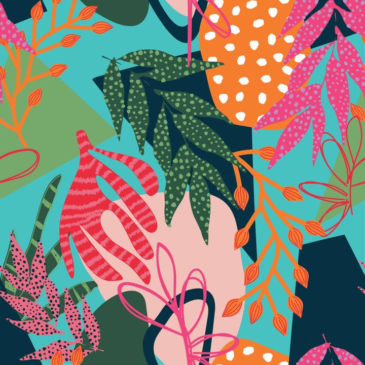 Aqua Pink Coralina Tropical Palm Duvet Cover Set Aqua/Pink for wholesale on Faire