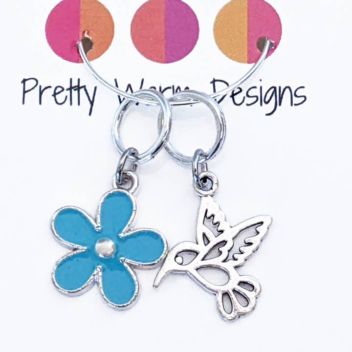 Hummingbird + Flower Duo Ringstygnmarkörer för stickning
för wholesale av Pretty Warm Designs