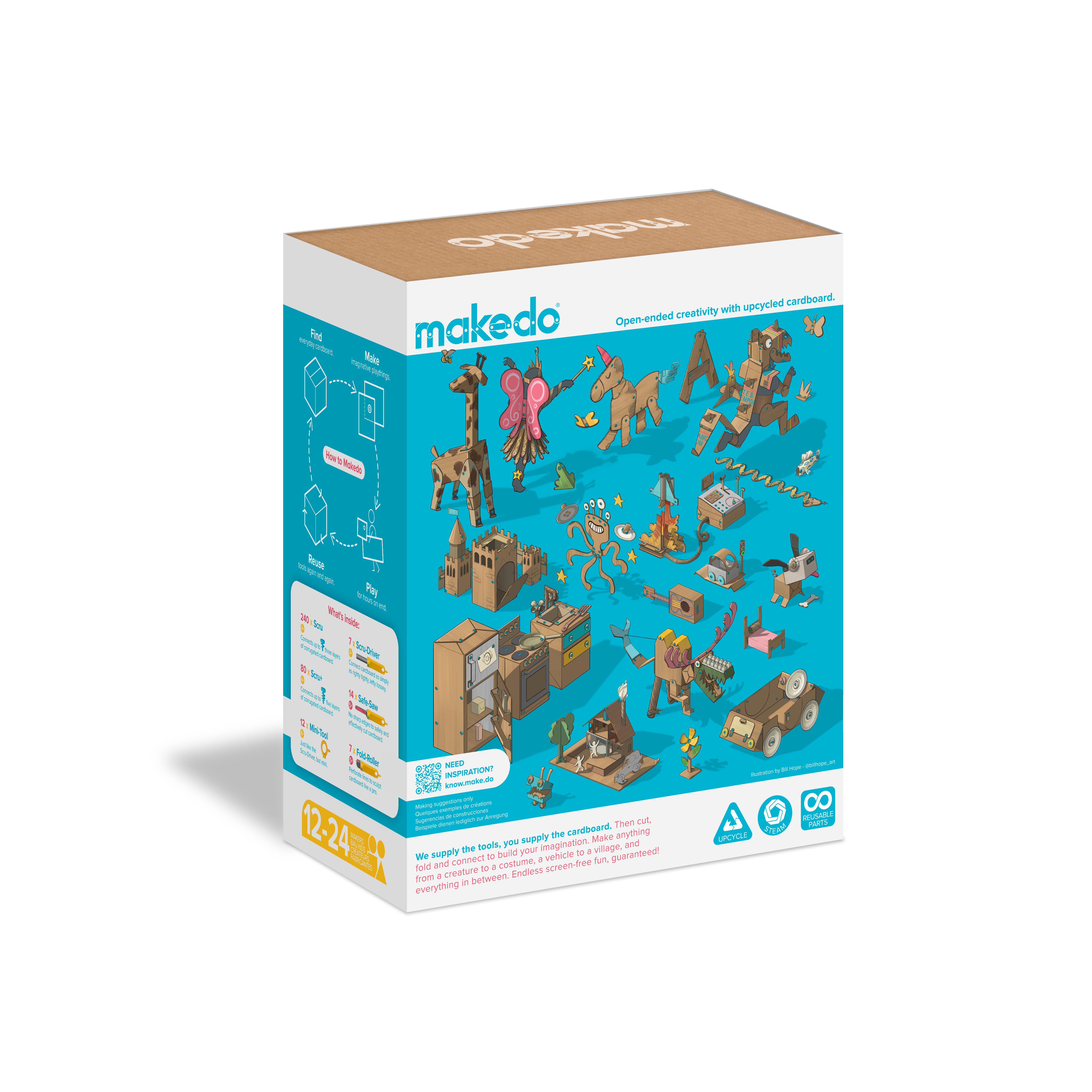 Makedo - Wholesale DIY Craft Kit - Kids - Invent Kit | Makedo Cardboard Construction1