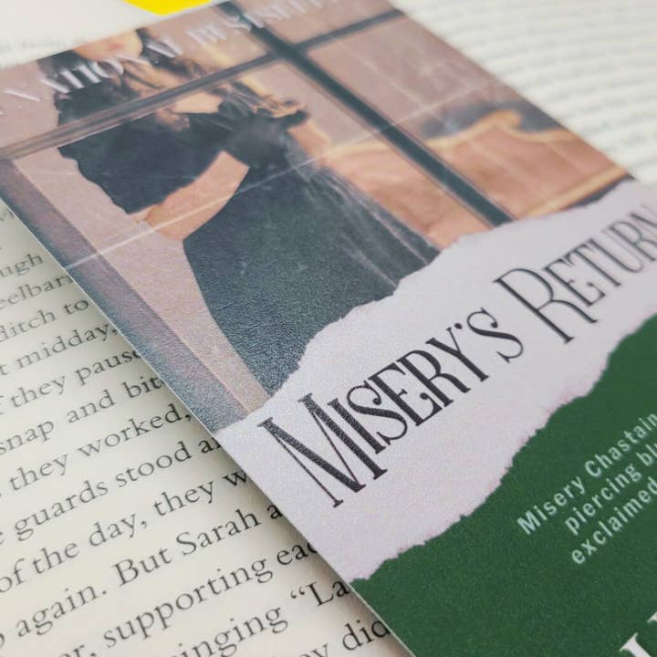 Misery's Return Horror Novel Bookmark
for wholesale by Junkyard Bunnie LLC