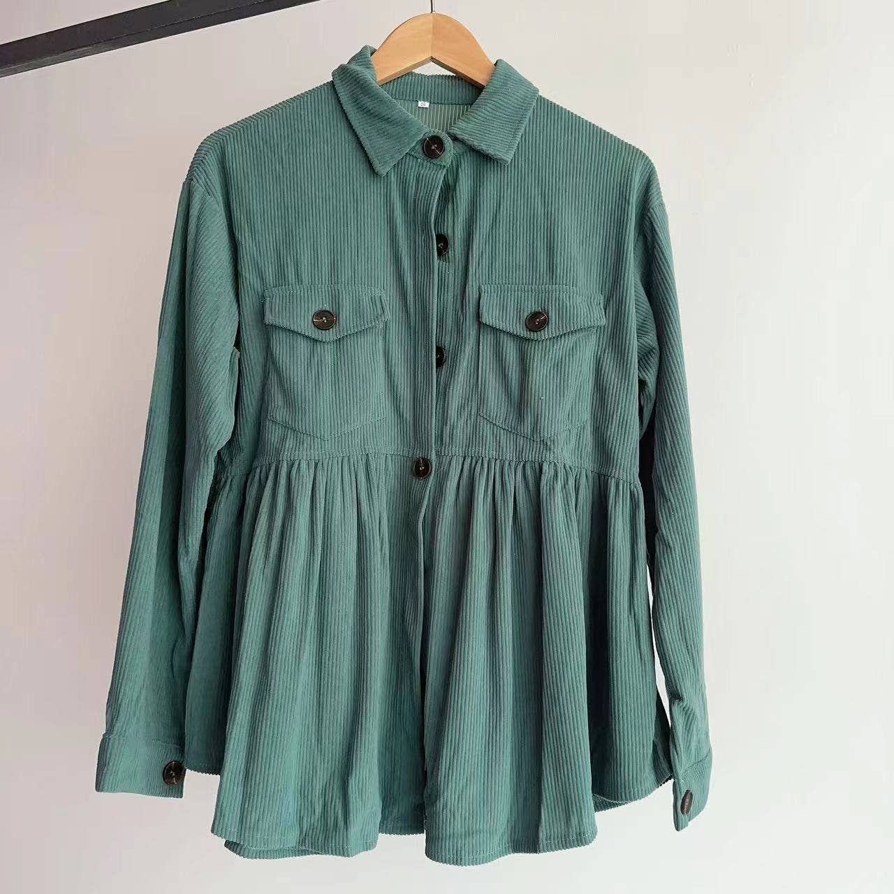 Masyal - Wholesale Button Down Shirt - Women's - Women'S Autumn And Winter  Casual Babydoll Corduroy Shirts9