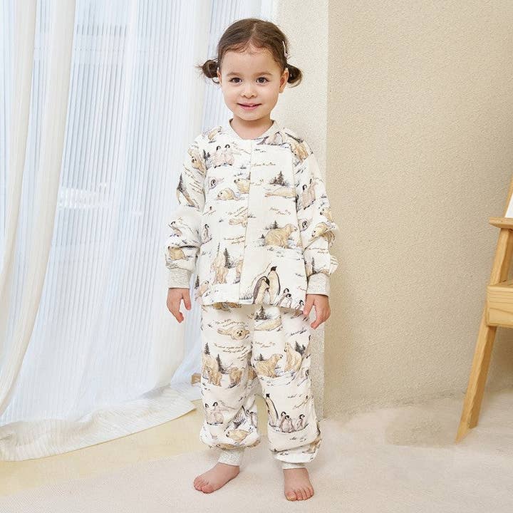 kycozy - Wholesale Sleepwear Set - Kids - Children's Six-Layer Bamboo Cotton Long Sleeve Pajama Set5