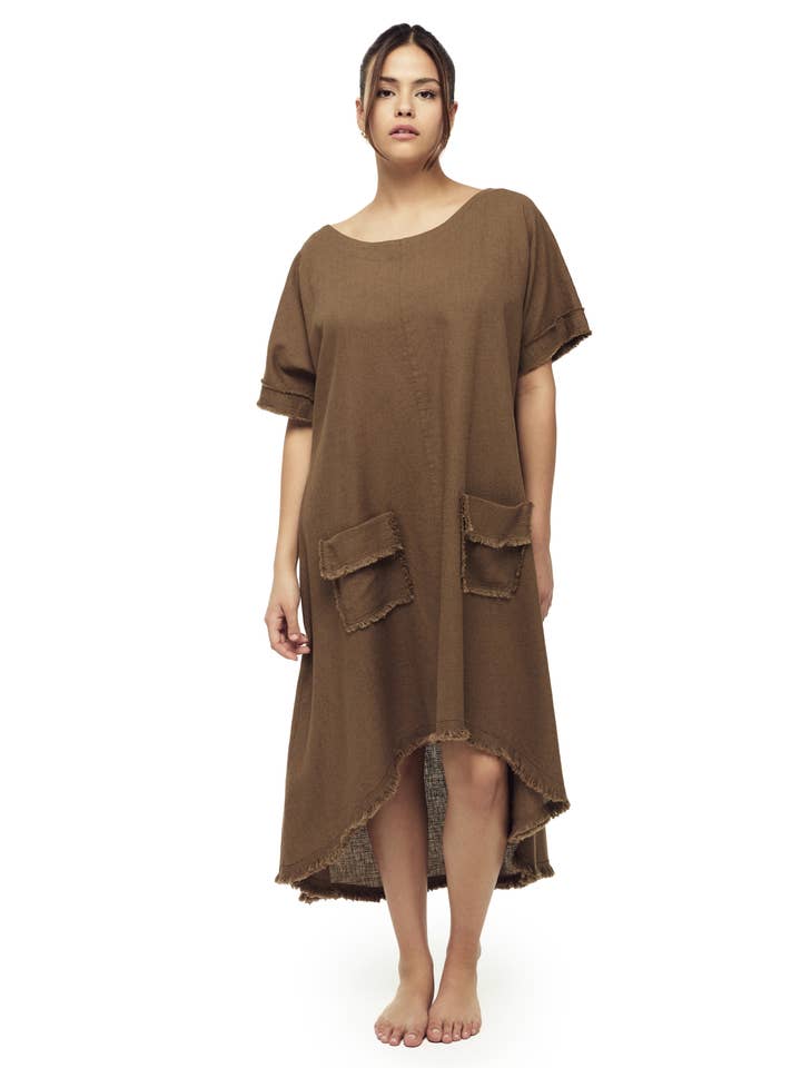 Robe 4504 en coton et lin pour la vente par Blanca Gaia