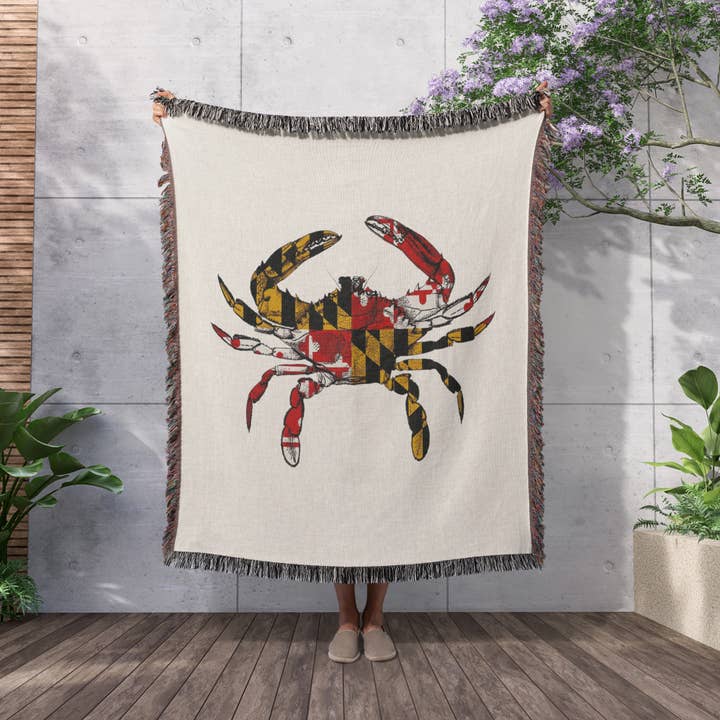 3dRose - Wholesale Throw Blanket - 3dRose, Maryland Crab Flag., Blanket2