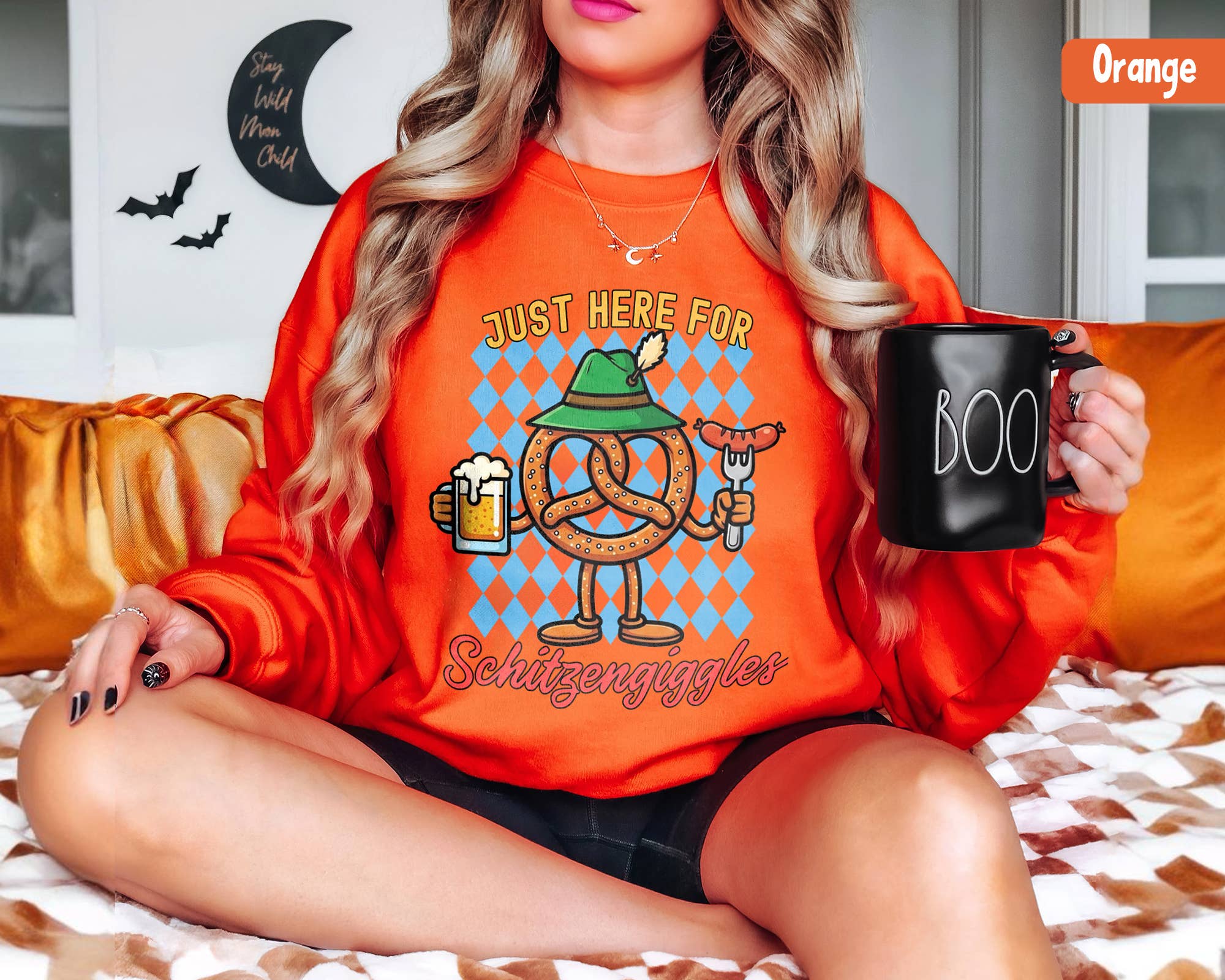 Vivtrek - Wholesale Screen Printed T-Shirt - Women's - Just Here for Schitzengiggles Funny German Beer Shirt7