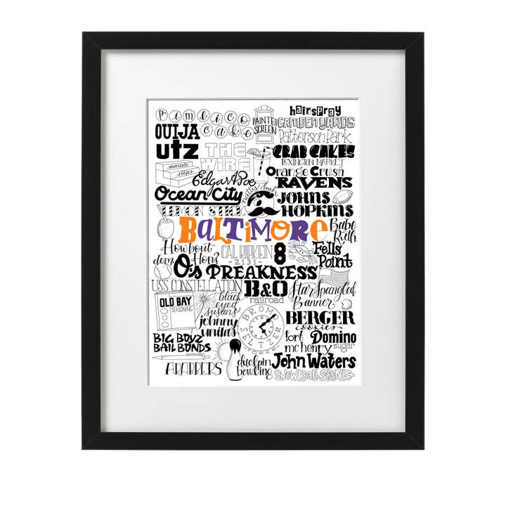 Baltimore Art Print for wholesale by Maggie Moore Studio