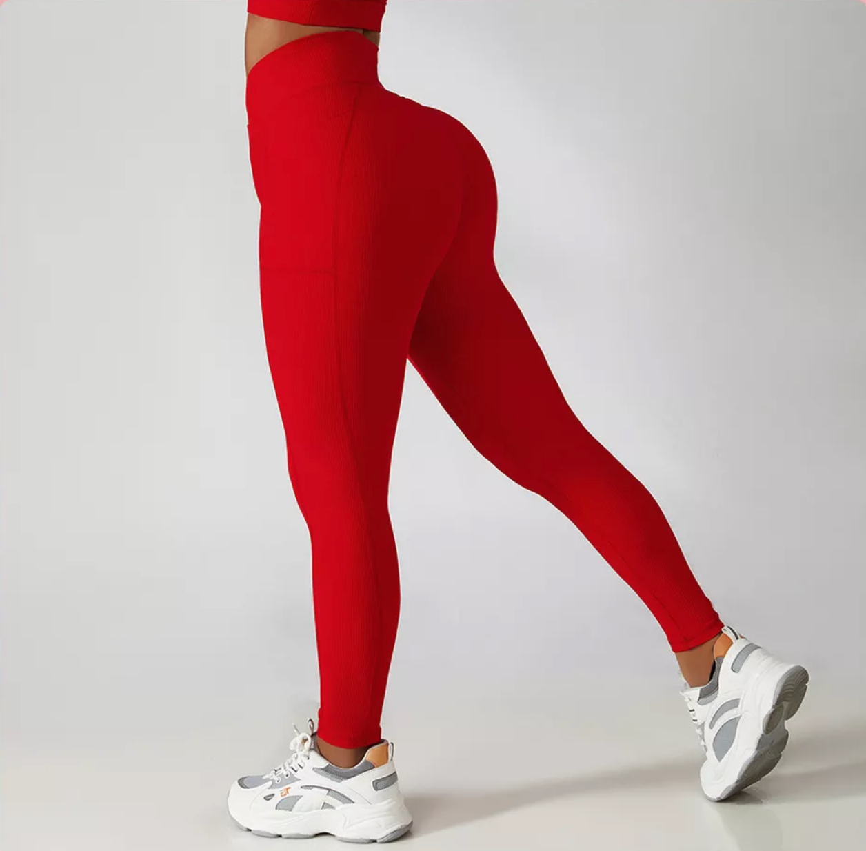 Smoosh - Wholesale Athletic/Lounge Leggings - Women's - Ribbed Scrunch Butt Cross Front Yoga Leggings2