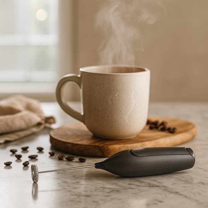 Milk Frother, Handheld - Black for wholesale on Faire1