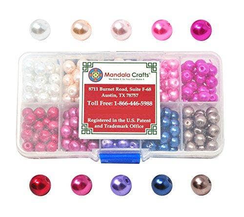 Mandala Crafts - Wholesale Beads - Glass Pearl Beads for Jewelry Making, Faux Pearls with Hole3
