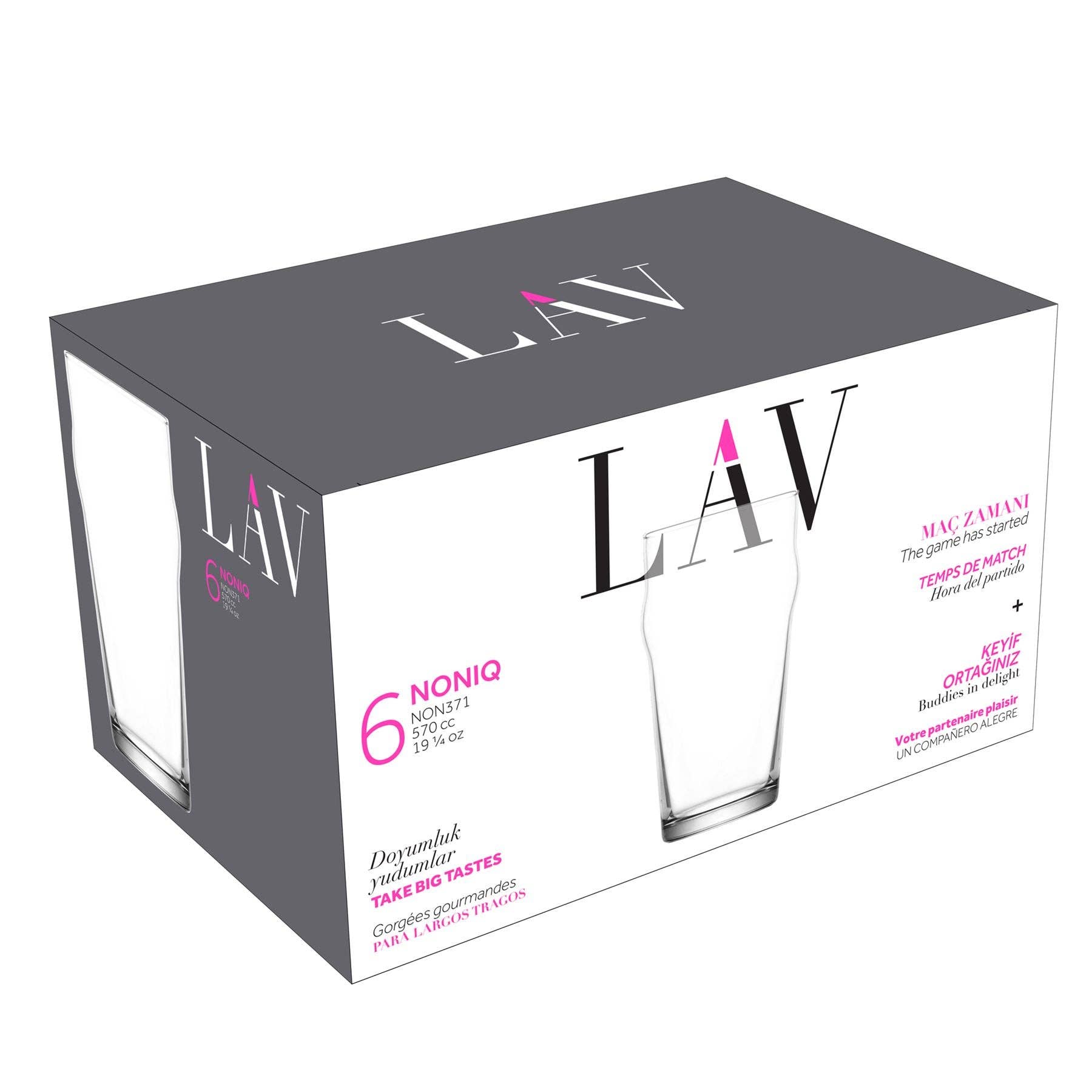 Rinkit Ltd - Wholesale Beer Glass/Mug - LAV Noniq Pint Beer Glass - 570ml2