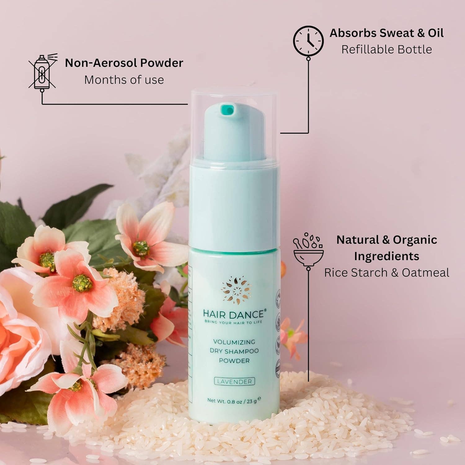 Hair Dance - Wholesale Dry Shampoo - Non-Aerosol Volumizing Dry Shampoo Powder - Organic - USA12