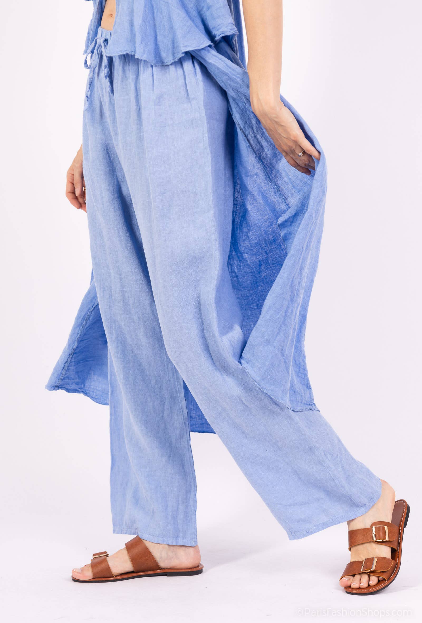 Shyloh – Großhandel Hose – Damen – Leinenhose mit Kordelzug 206398