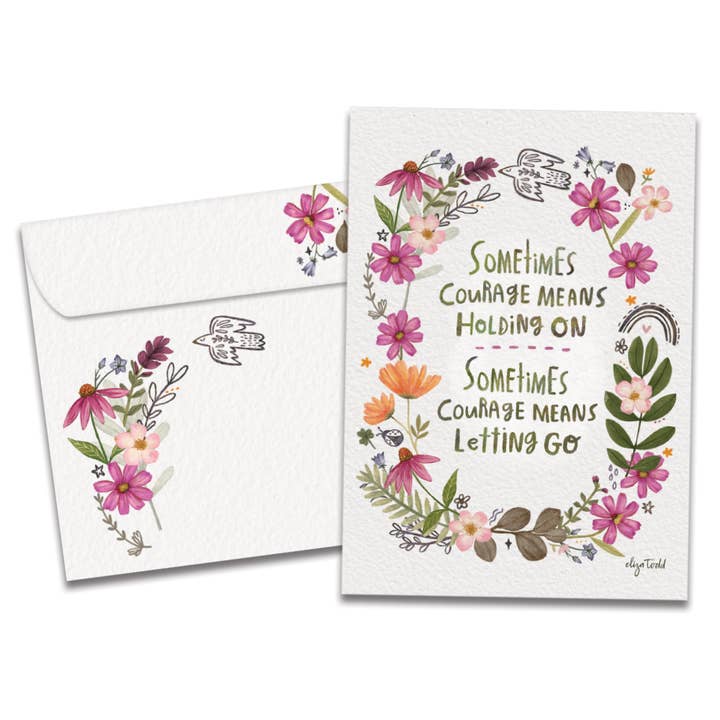 Courage Means Support & Encouragement 6 Pack 21770 for wholesale by Tree-Free Greetings
