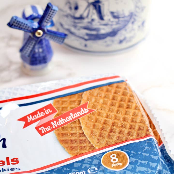 Finger Licking Dutch Stroopwafel Cookies - Wholesale Cookie - Dutch Caramel Stroopwafels Cookies, 8-Count Tray (QTY:12)18