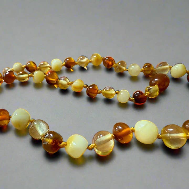Baby Light Multi Amber Necklace for wholesale by Amber House