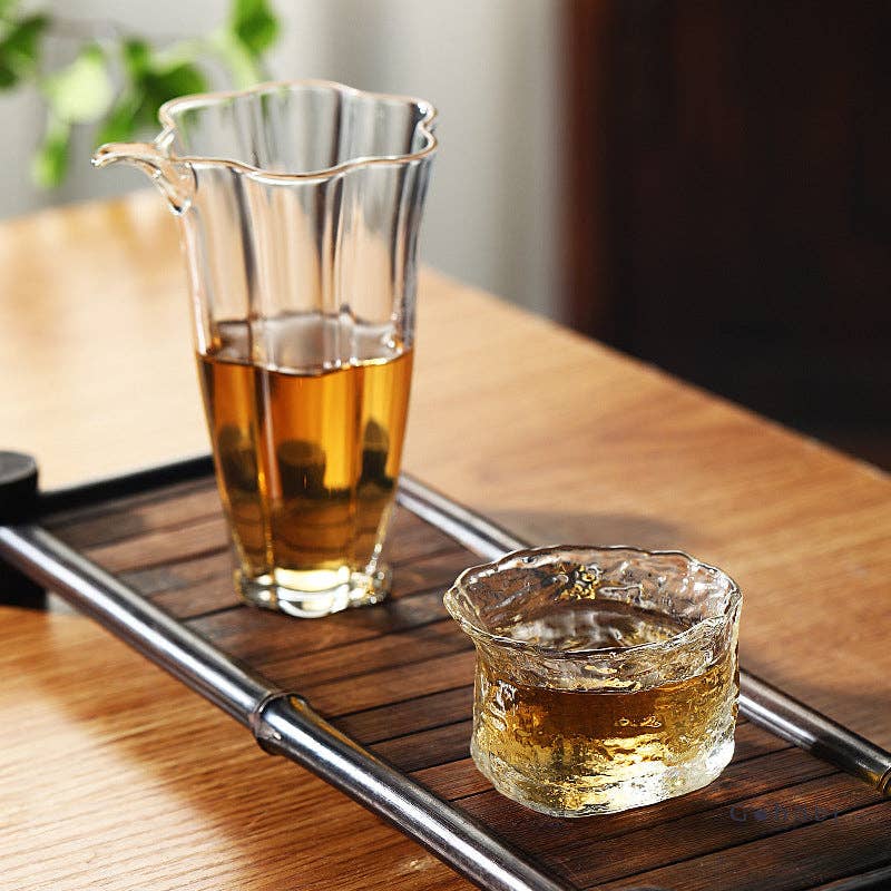 Gohobi （We cover U.S. import duties） - Wholesale Coffee/Tea Cup - Gohobi Handmade Wabi Sabi Round ans Square Glass Tea Cup4