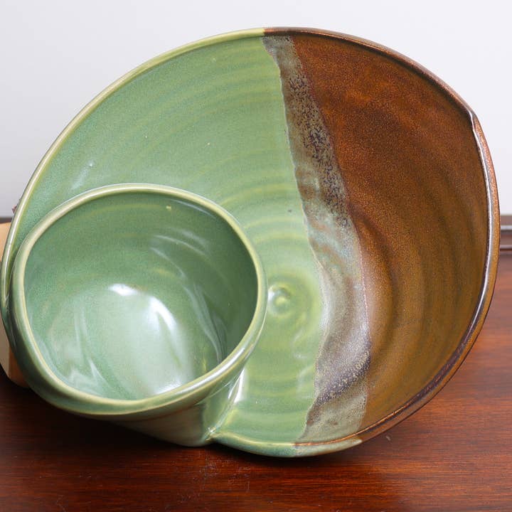 Sawdust and Clay - Wholesale Decorative Plate/Dish/Bowl - Artisan Swirly Bowls- Ceramic Serving Bowls- Assorted Case16