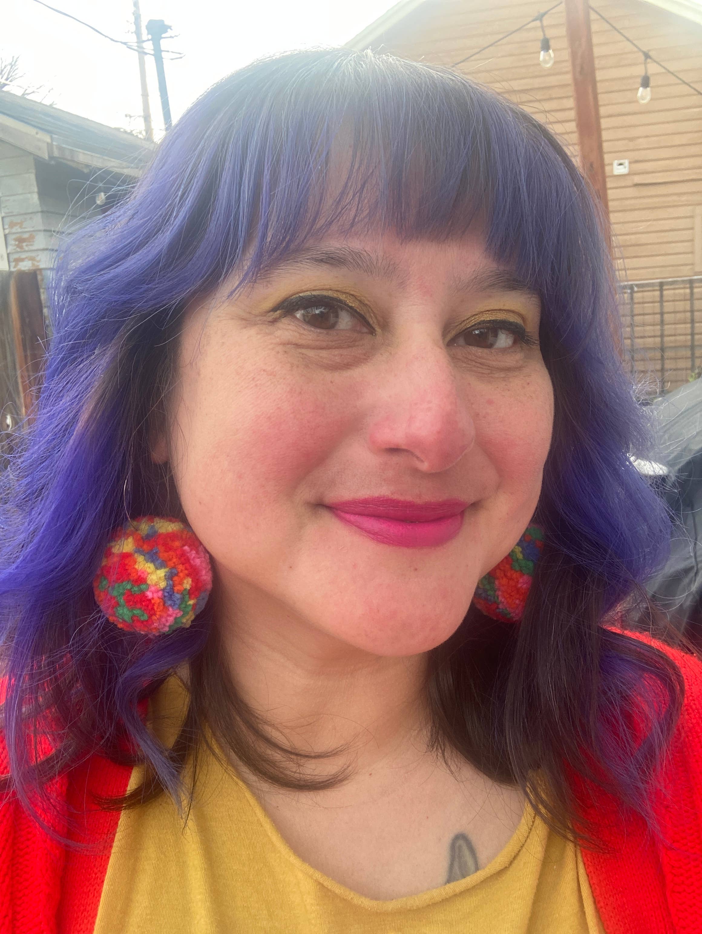 The Lost & Found - Wholesale Hoop Earrings - Pom Pom Hoop Earrings4