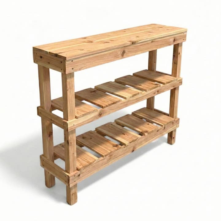 Intrinsic Haven - Wholesale Console Table - Rustic 3-tier Wooden Console Table – Handcrafted Entryway, Sofa, Or Hallway Table3