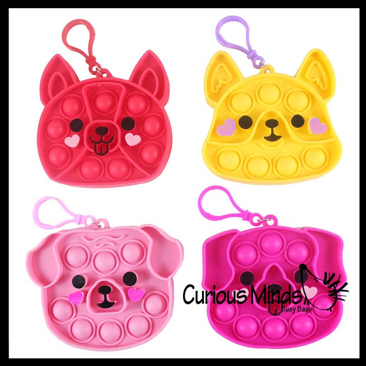 Curious Minds Toys - Wholesale Fidget Toy - Kids - 1 Dog Valentines Day Bubble Popper Fidget Toy - Fun Party Fa