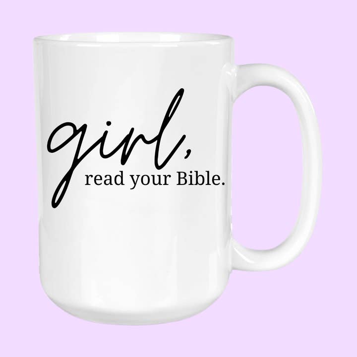 GirlySips - Vente Tasse à café - Fille, Lis ta Bible, Jésus, Tasse à café, Décoration intérieure0