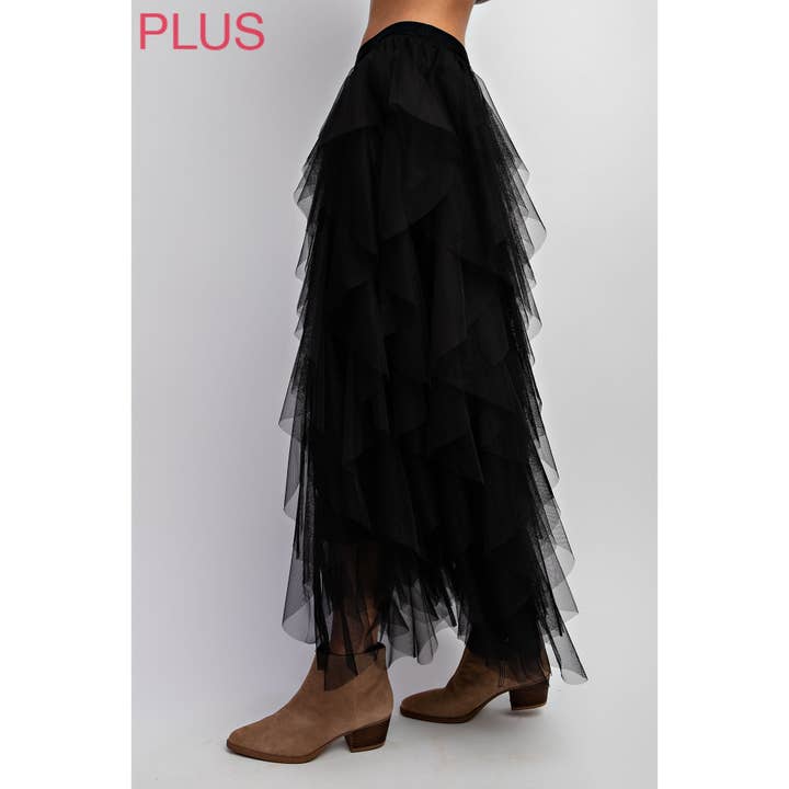 Sweet Generis - Wholesale Skirt - Women's - PLUS CASCADING TULLE MESH LAYERED MAX SKIRT5