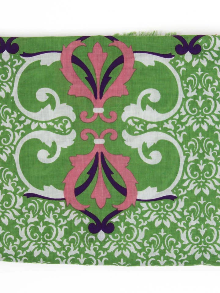 Medicis Khaki Organic Cotton Scarf for wholesale by Les Belles Vagabondes