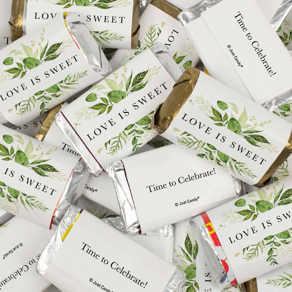 Just Candy - Wholesale Chocolate - Wedding Wrapped Hershey's Miniatures 41ct - Love is Sweet0