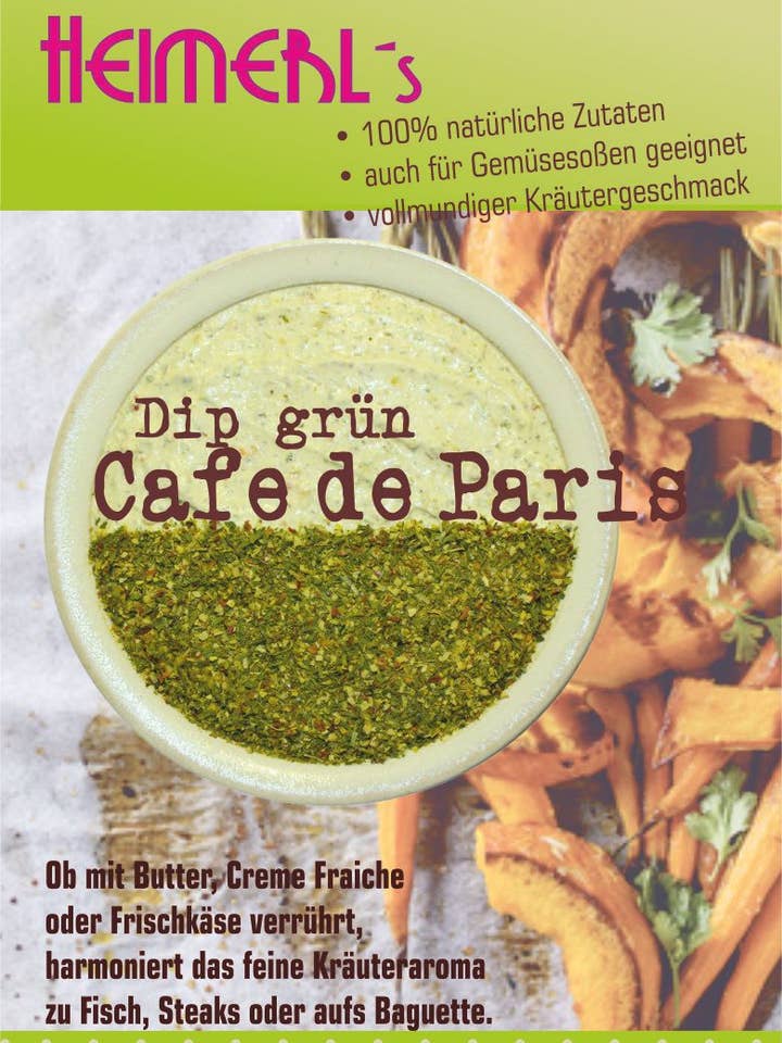 Dip Cafe de Paris - green for wholesale by Heimerl`s