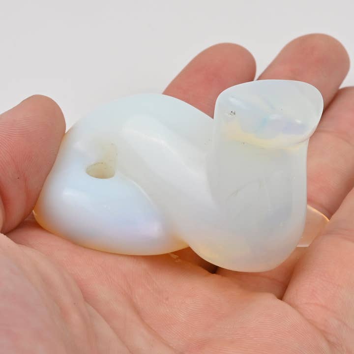 Figurine en cristal de serpent opalite de 2 po pour la vente par ilovebeadsusa