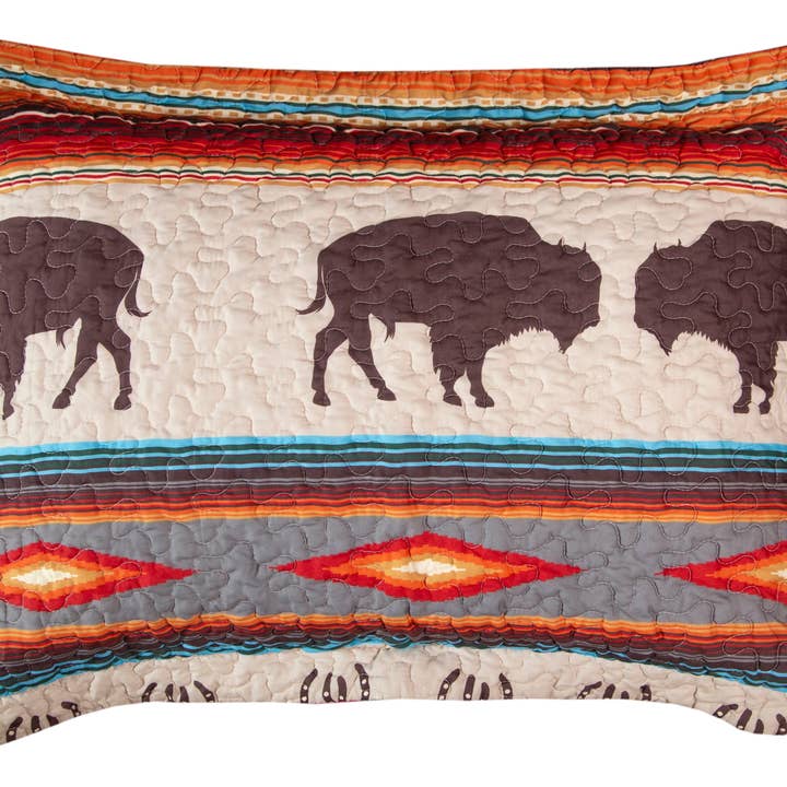 Linen Mart - Wholesale Bedding Set - Western Stripe Quilt Set