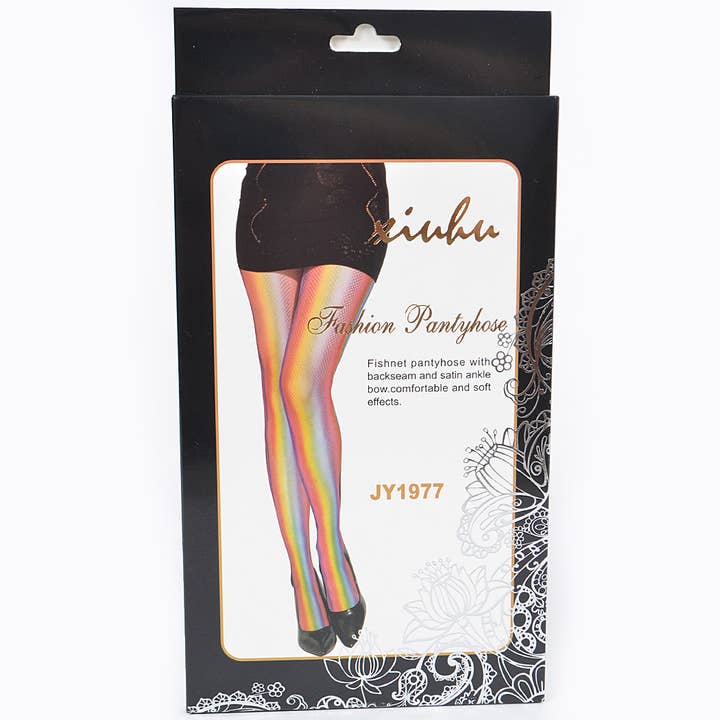 Multicolor Hologram Mesh Stocking for wholesale on Faire3