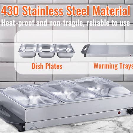 BlakOutlet - Wholesale Kitchen Appliance - Electric Buffet Server & Food Warmer, 25.6" x 15"2