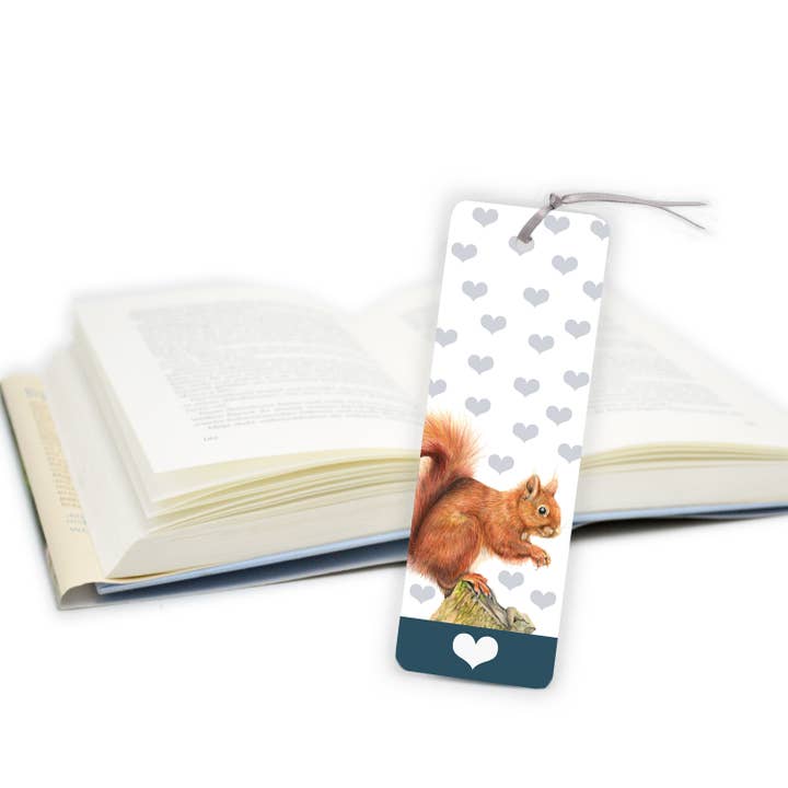 Paper Bookmark – Red Squirrel, Wildlife Animal for wholesale by JVH creative Fine Art