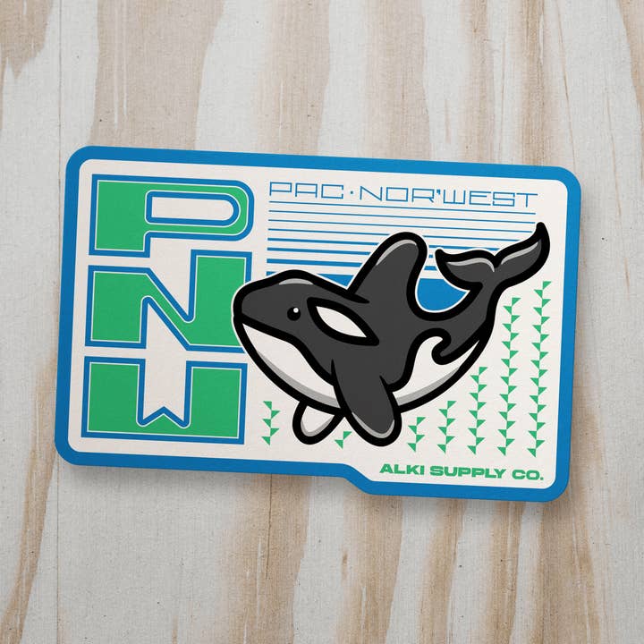 Killer Whale - Pacific Northwest Sticker for wholesale by Alki Supply Co.