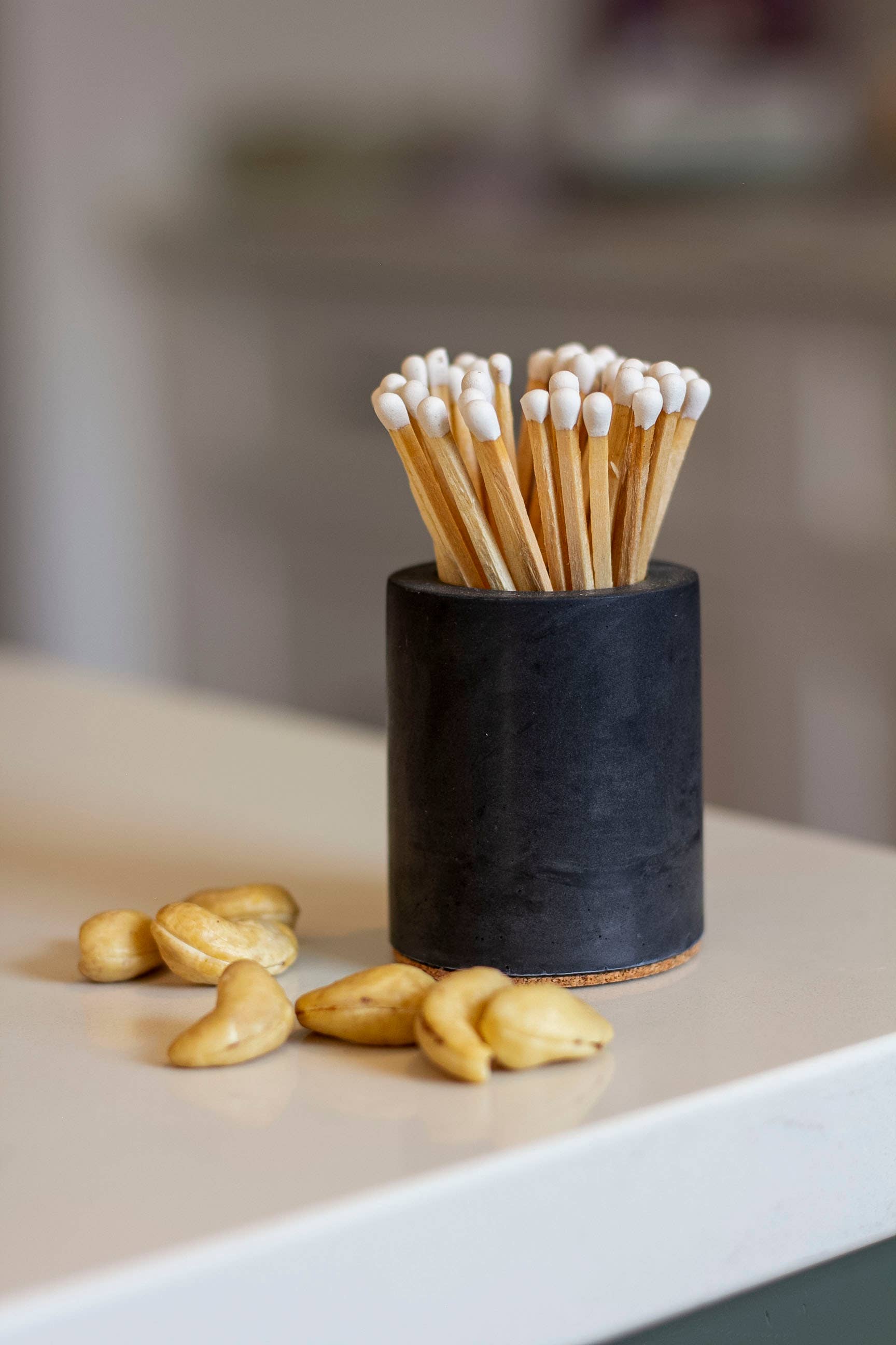 Tenn Prairie – wholesale Match holder – Cylinder Match Holder – Concrete Design with 3-Inch Safety Matches8