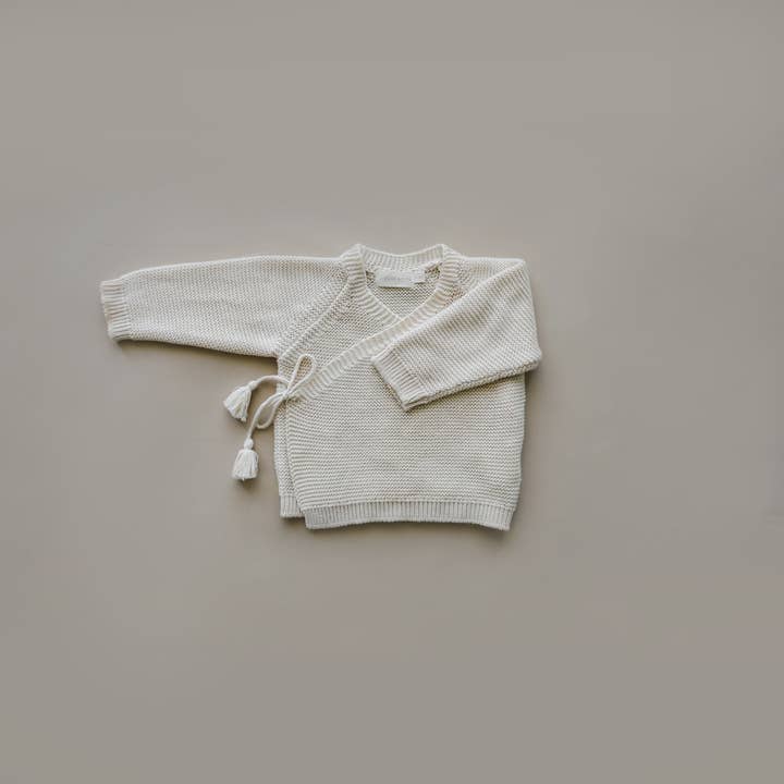 Knit Wrap Top | Natural for wholesale by August River Co.