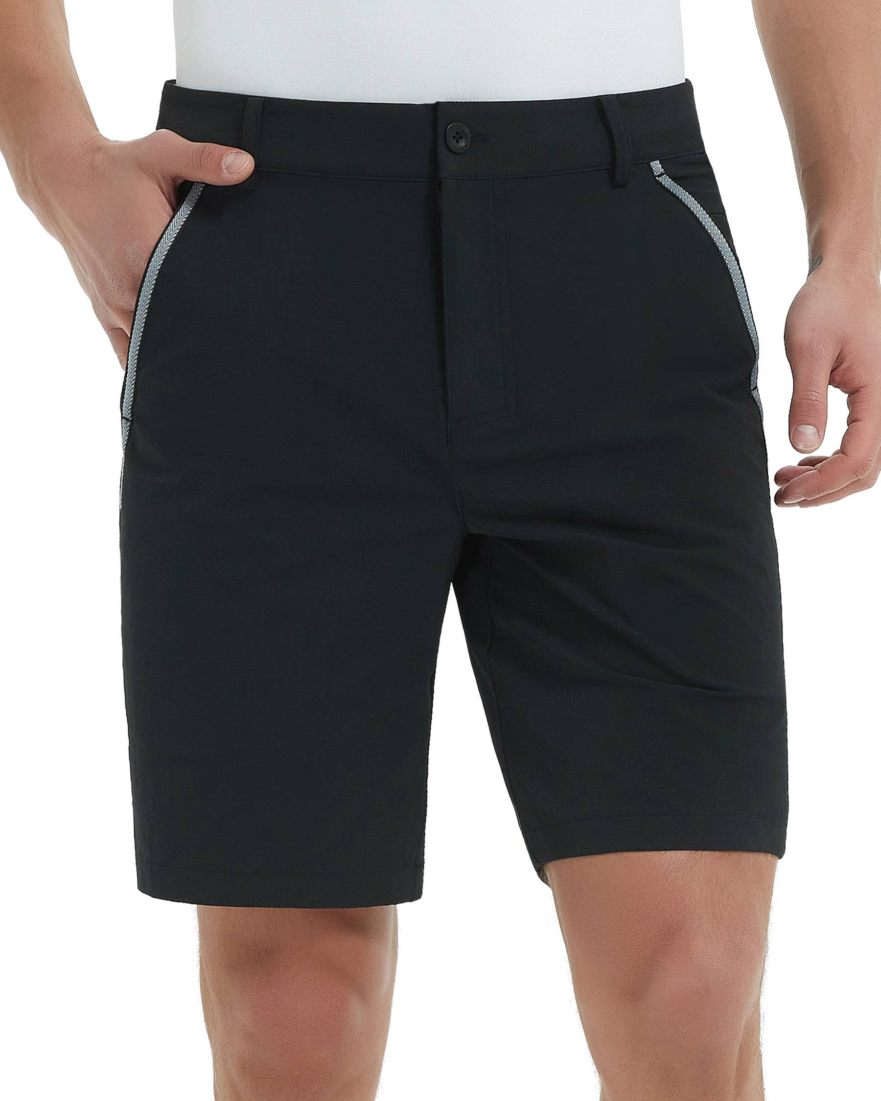 Qing Dao Lai Si Ma Te Fang Zhi You Xian Gong Si - Vente Short de sport – homme - Short de golf stretch pour hommes avec poches, taille élastique14