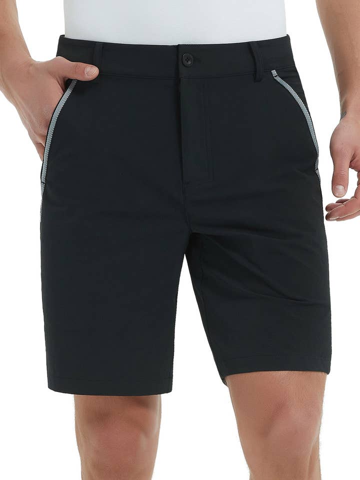 Qing Dao Lai Si Ma Te Fang Zhi You Xian Gong Si - Vente Short de sport – homme - Short de golf stretch pour hommes avec poches, taille élastique14