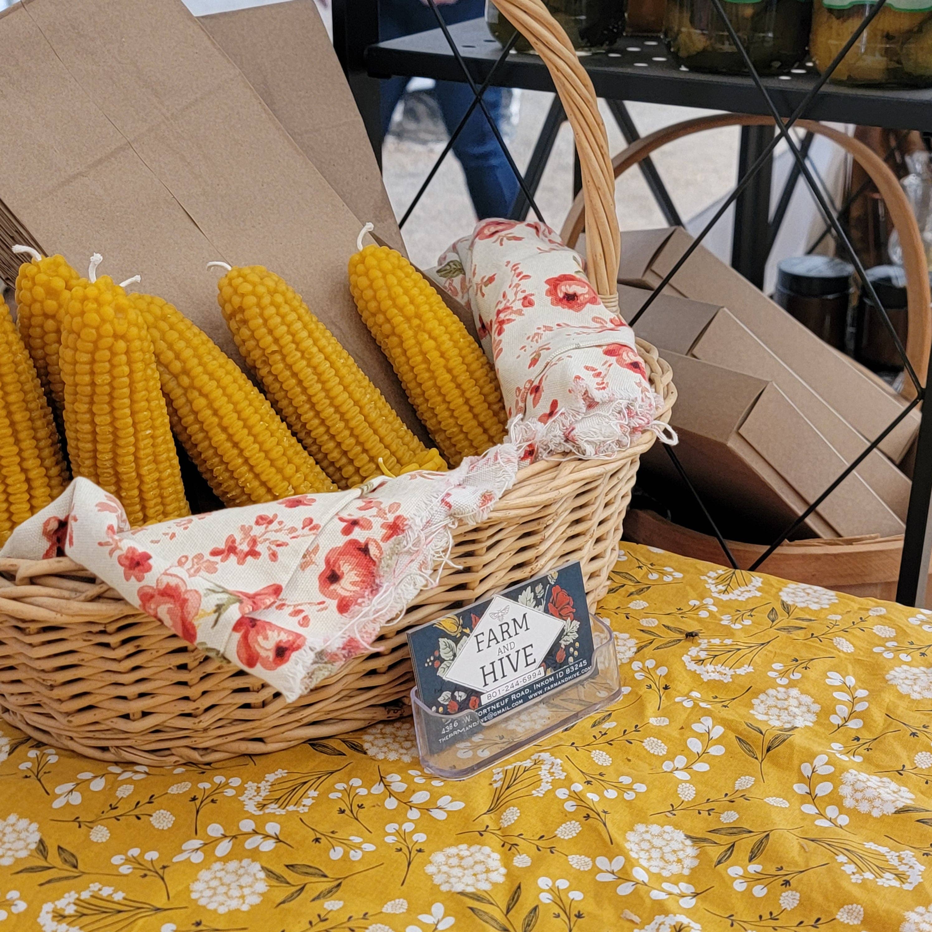 Farm and Hive - Wholesale Novelty Candle - Tall Corn on the Cob | Beeswax Candle2