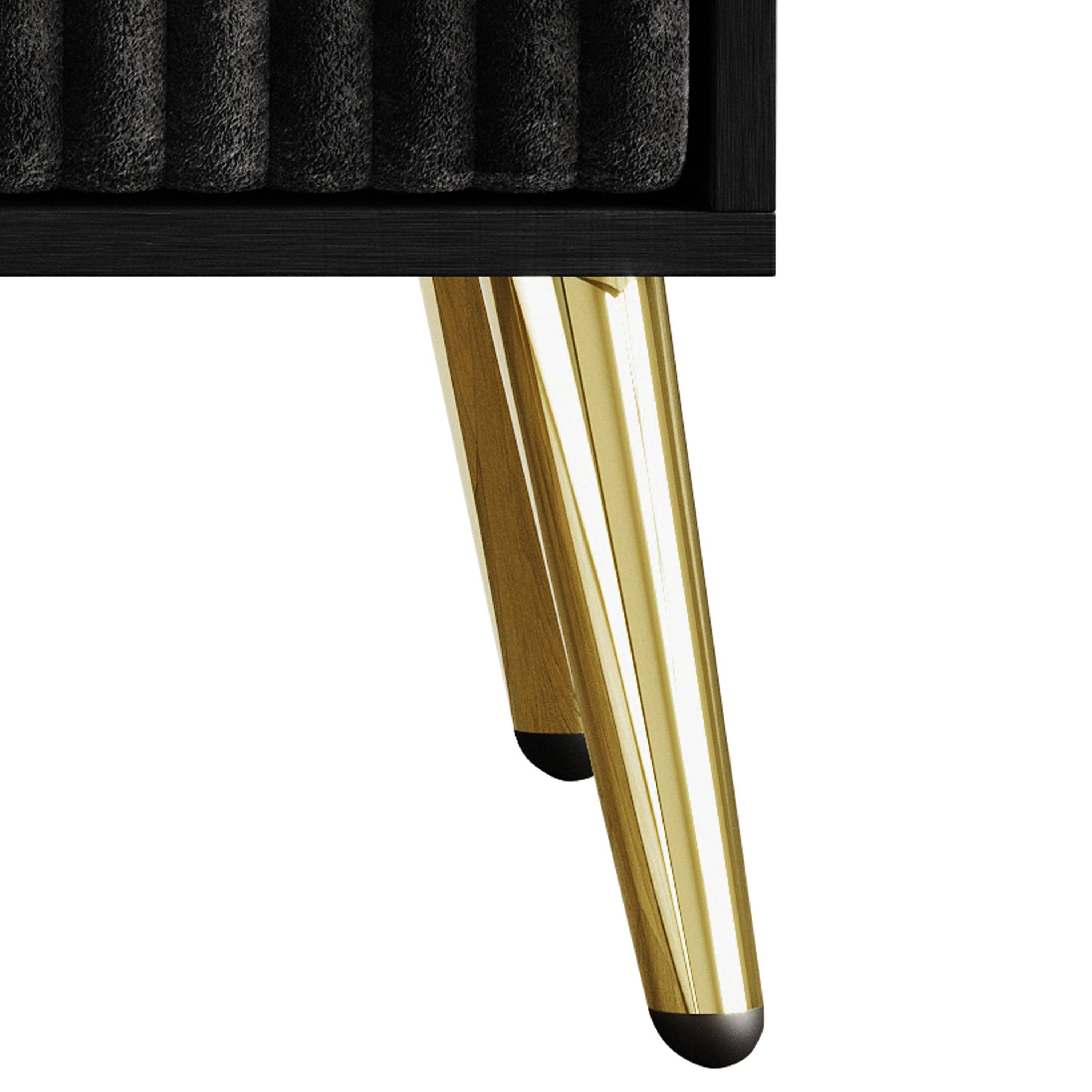 Home Design - Wholesale Bedroom Furniture - Home Design Alva 2 Drawer Nightstand, Black6