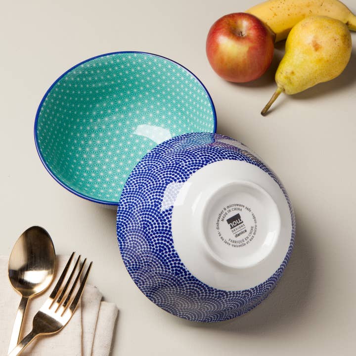 Now Designs by Danica - Wholesale Bowl - Blue Waves Stamped Bowl 6 inch2