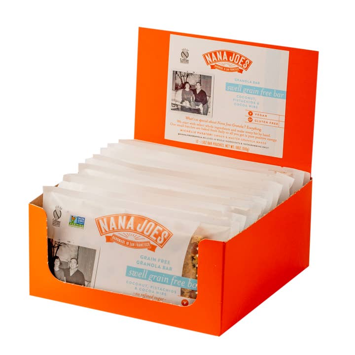 Nana Joes Granola - Wholesale Snack bar - Swell Grain-Free Bar: Coconut, Pistachio & Cocoa Nibs1