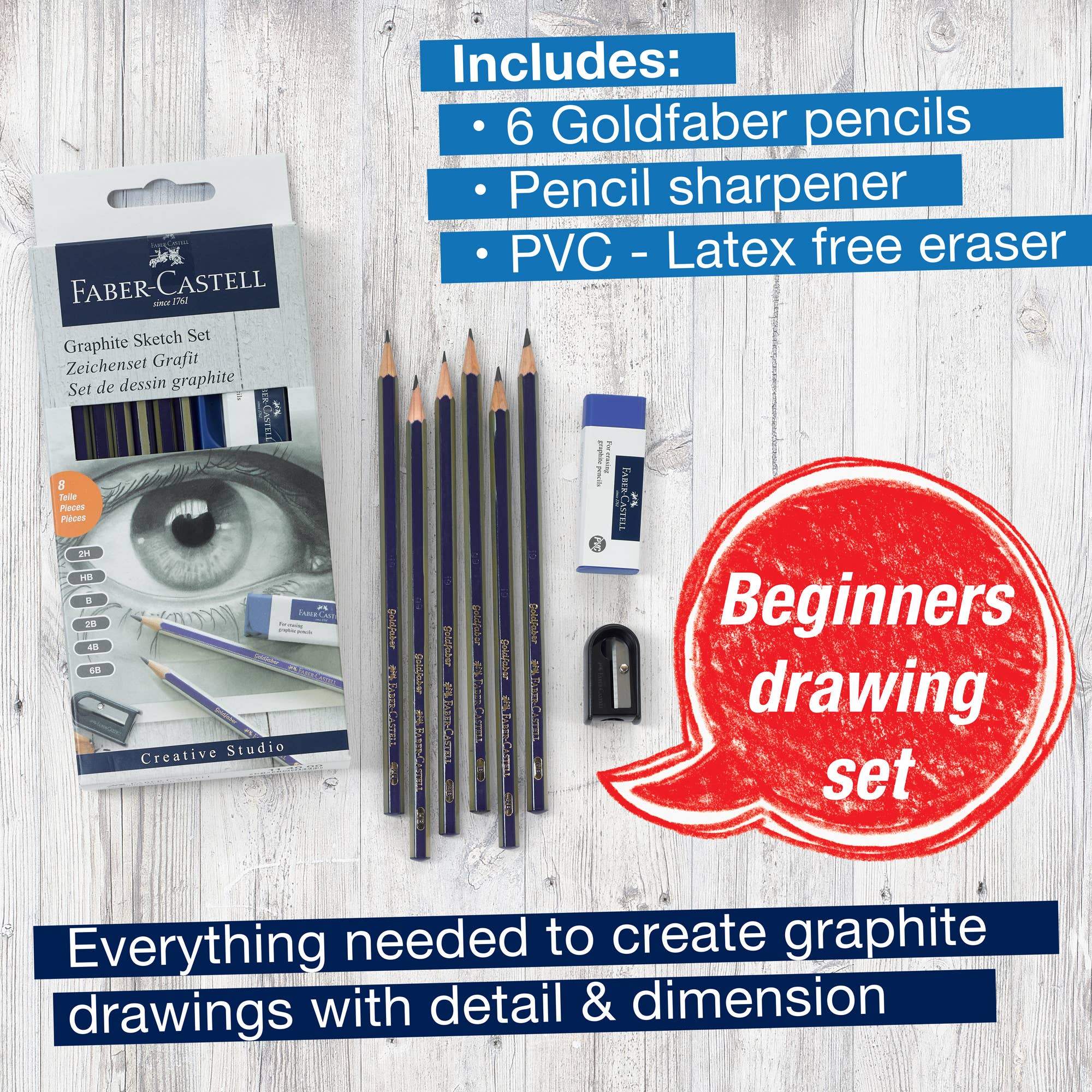 Faber-Castell / Creativity for Kids - Wholesale Pencil - Graphite Sketch Set for Students and Beginning Artists6