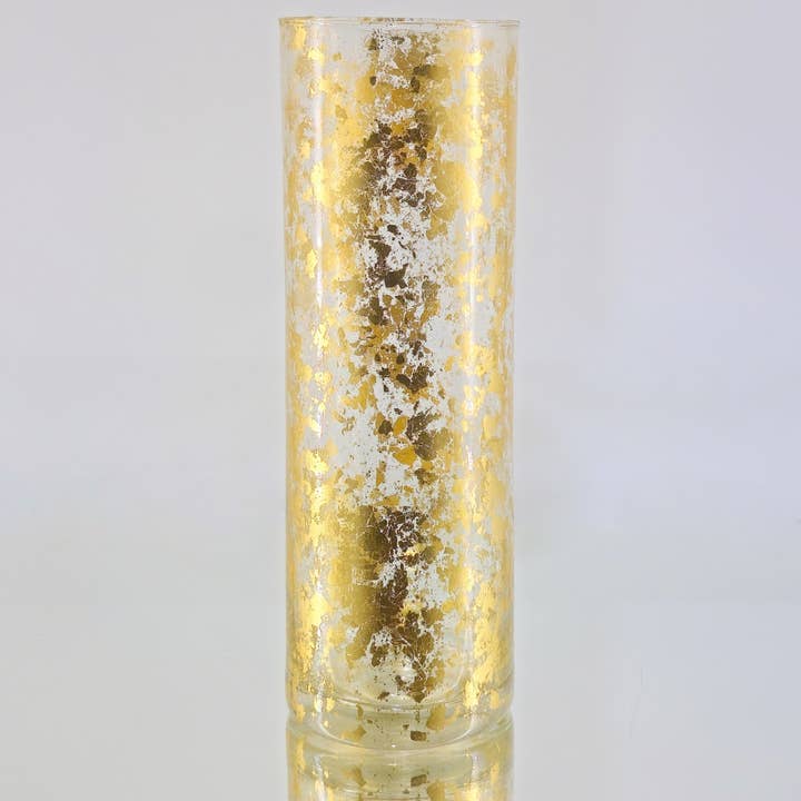 RED POMEGRANATE COLLECTION - Wholesale Vase - THASSOS Gold Gilded Cylinder Flower Vases1